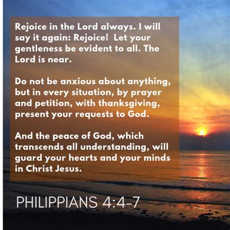 Philippians 4:4–7 MSG .
